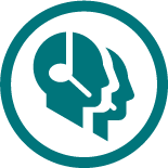 An icon showing a person on the phone